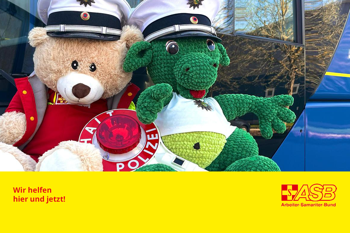  Sicher unterwegs mit dem Polizeisaurier Poldi und Erste Hilfe Bär Arnold